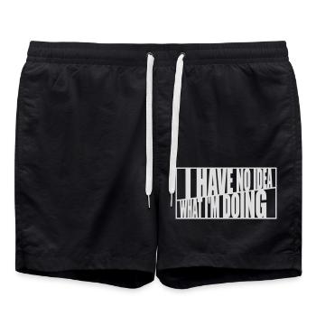 I Have No Idea - Badeshorts - Schwarz - Vorne - AI Model Male 185 light (185cm)