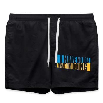 I Have No Idea - Badeshorts - Schwarz - Vorne - AI Model Male 185 light (185cm)