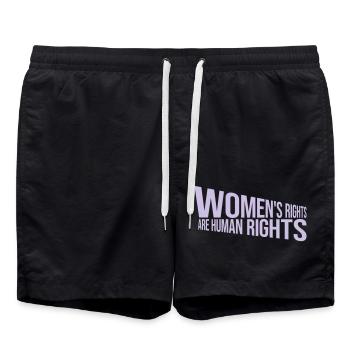 womens rights Feminist Zitat - Badeshorts - Schwarz - Vorne - AI Model Male 185 light (185cm)