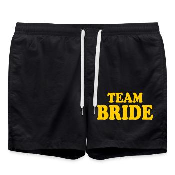 Team bride - Badeshorts - Schwarz - Vorne - AI Model Male 185 light (185cm)