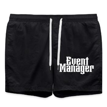 black Shirt Event Manager - Swim Trunks - black - Front - AI Model Male 185 light (185cm)