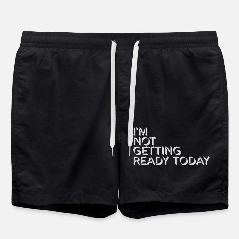 not getting ready today - Badeshorts - Schwarz