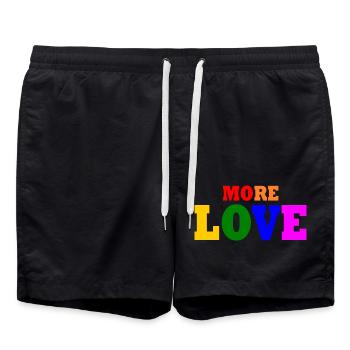 More love - Badeshorts - Schwarz - Vorne - AI Model Male 185 light (185cm)