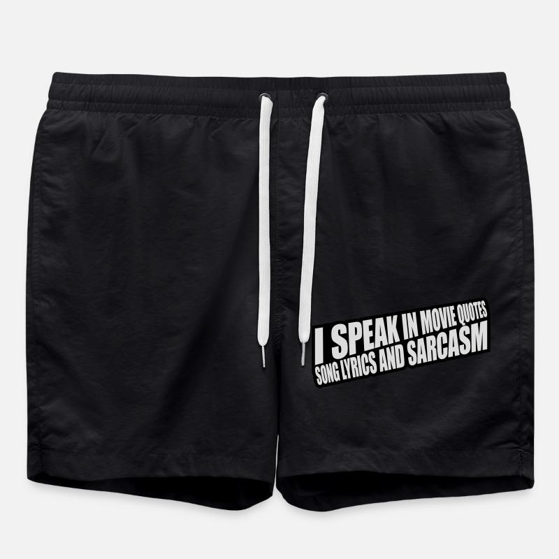speak lyrics and sarcasm - Swim Trunks - black
