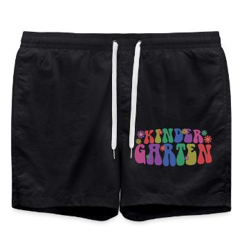 Süßer Kindergarten Cool Pre-K Lehrer & Schüler Geschenk - Badeshorts - Schwarz - Vorne - AI Model Male 185 light (185cm)