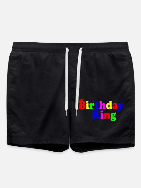 Birthday king - Swim Trunks - black
