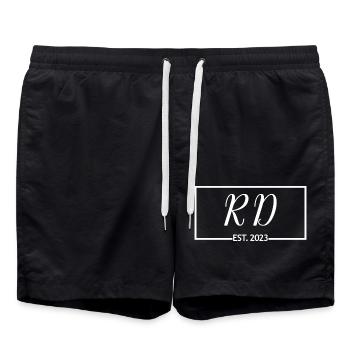 RD Est. 2023 Graduation Dietitian Student Gift - Swim Trunks - black - Front - AI Model Male 185 light (185cm)