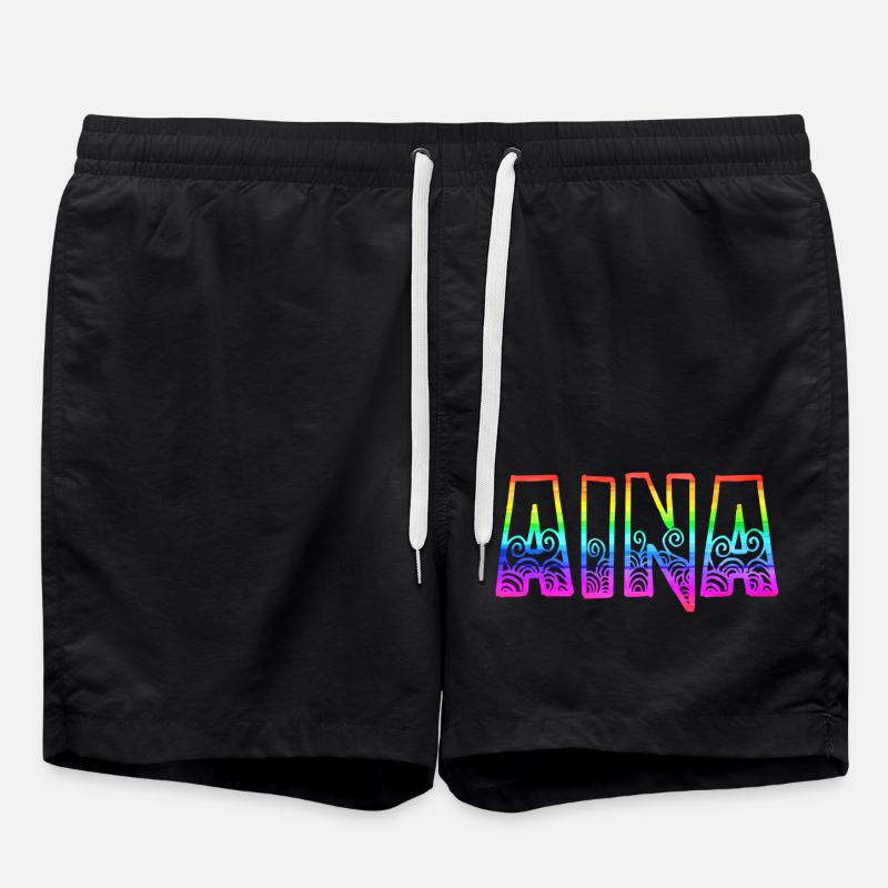 aina rs regenbogen - Badeshorts - Schwarz