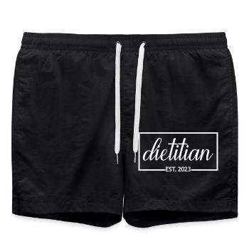 Diététiste Est. 2023 Étudiant diététiste diplômé - Short de bain - noir - Devant - AI Model Male 185 light (185cm)