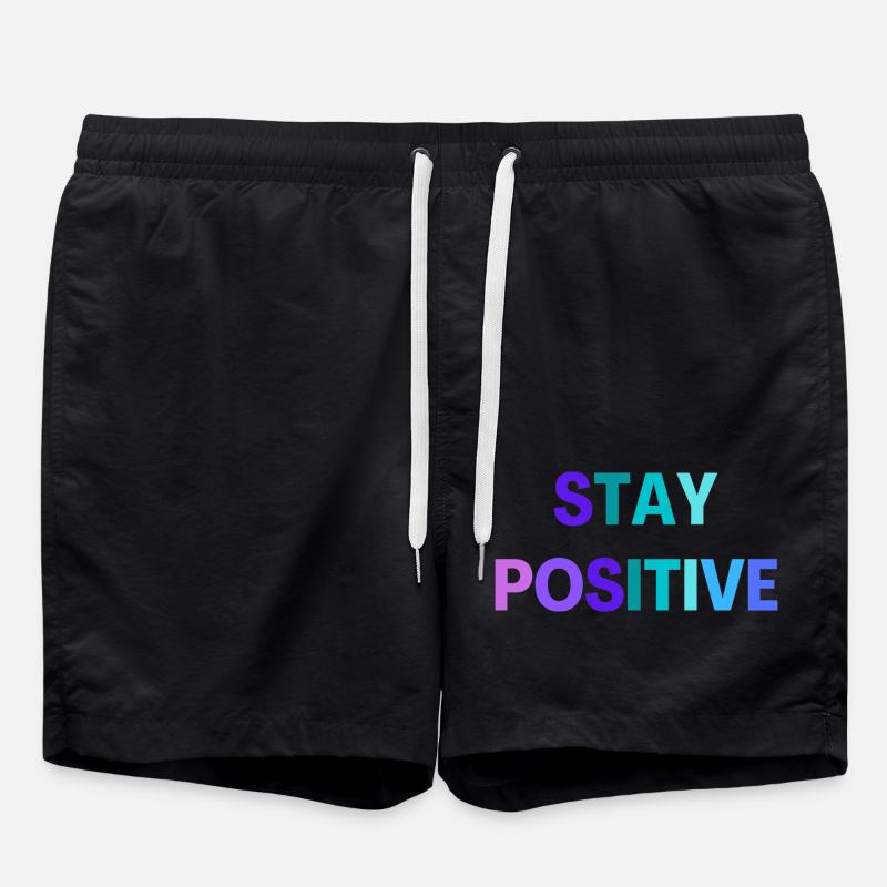 STAY POSITIVE - Short de bain - noir