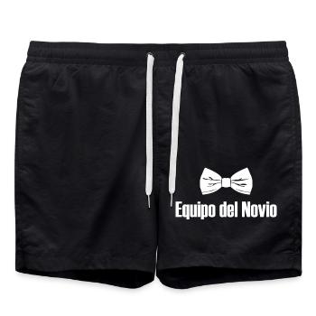 Equipo Del Novio Groom's Team Wedding Groomsmen - Swim Trunks - black - Front - AI Model Male 185 light (185cm)