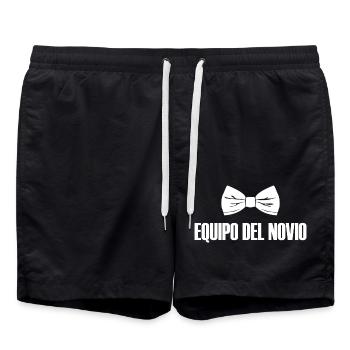 Equipo Del Novio Groom's Team Wedding Groomsmen - Swim Trunks - black - Front - AI Model Male 185 light (185cm)