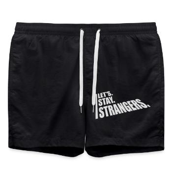 Citation Restons Strangers - Short de bain - noir - Devant - AI Model Male 185 light (185cm)