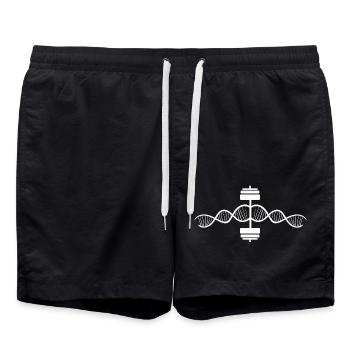 Musculation Fitness Muscle Bodybuilder Athlètes - Short de bain - noir - Devant - AI Model Male 185 light (185cm)