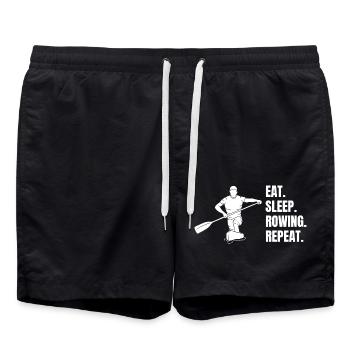Rowing Saying Rowing Club Funny Rowing Rower - Swim Trunks - black - Front - AI Model Male 185 light (185cm)