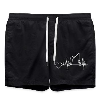 Fishing Hooks Fishing Fishing Fishing Fishing - Swim Trunks - black - Front - AI Model Male 185 light (185cm)