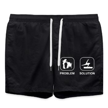 Gymnastics Floor exercises Gymnastics Gymnastics Club Apparatus gymnastics - Swim Trunks - black - Front - AI Model Male 185 light (185cm)