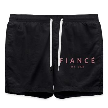 2023 Cadeau de fiançailles Mariage du marié - Short de bain - noir - Devant - AI Model Male 185 light (185cm)