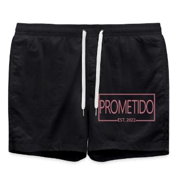 Prometido Est. 2022 Verlobter Verlobter Verlobungsbräutigam zu werden - Badeshorts - Schwarz - Vorne - AI Model Male 185 light (185cm)