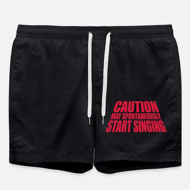 may spontaneously start singing - Swim Trunks - black