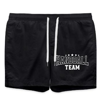 Équipe de handball handballeur - Short de bain - noir - Devant - AI Model Male 185 light (185cm)