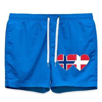 Norvège Danemark Flag Heart - Short de bain - cobalt blue - Devant
