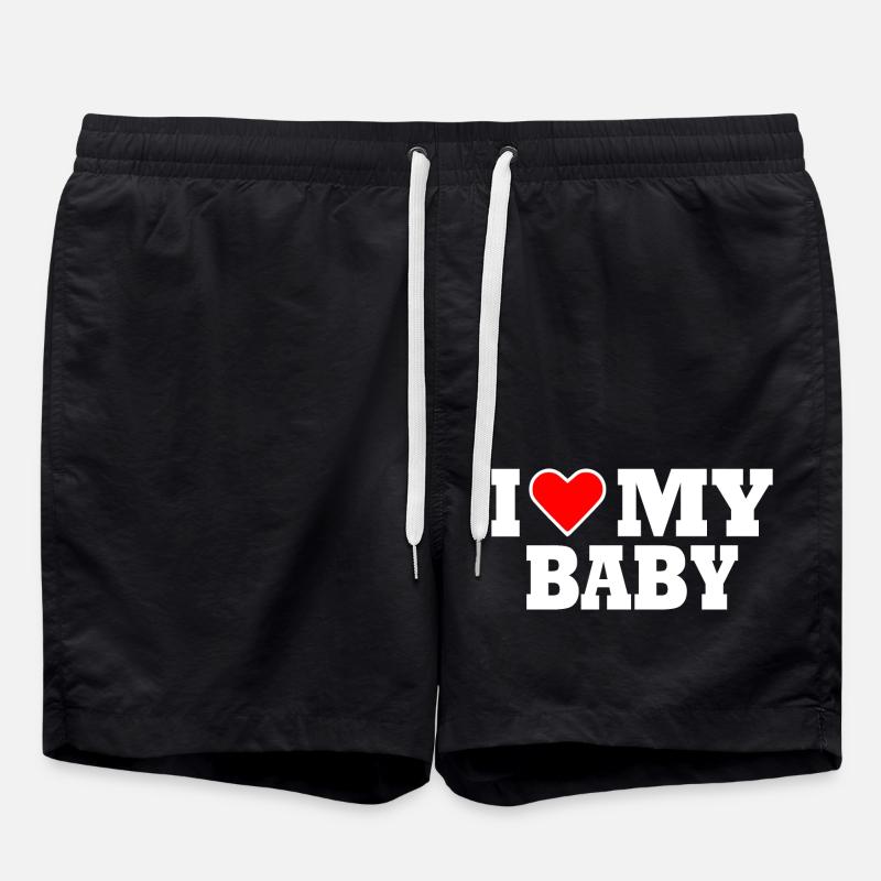 I love my baby - Swim Trunks - black