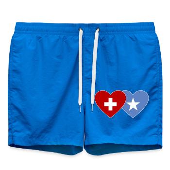 Suisse Somalie Flag Heart - Short de bain - cobalt blue - Devant