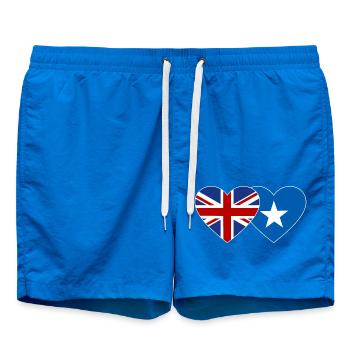 Angleterre Somalie Flag Heart - Short de bain - cobalt blue - Devant