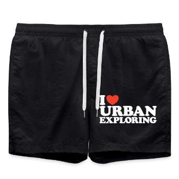 J’adore Urban Exploring Heart Shirt - Short de bain - noir - Devant - AI Model Male 185 light (185cm)