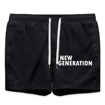New generation - Badeshorts - Schwarz - Vorne - AI Model Male 185 light (185cm)