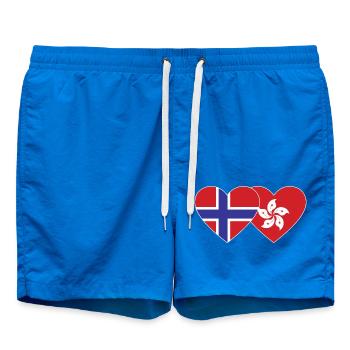 Norvège Drapeau de Hong Kong Coeur - Short de bain - cobalt blue - Devant