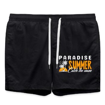 Paradise summer - Short de bain - noir - Devant - AI Model Male 185 light (185cm)