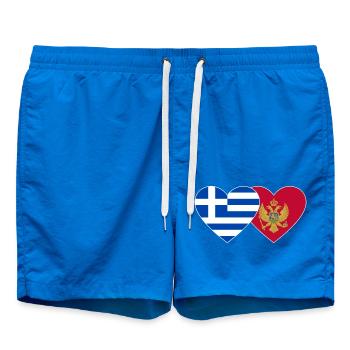 Greece Montenegro flag - Swim Trunks - cobalt blue - Front