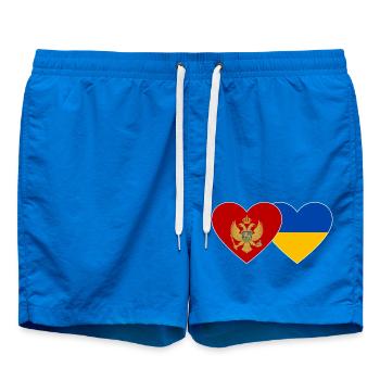 Montenegro Ukraine Flagge - Badeshorts - Cobalt blue - Vorne