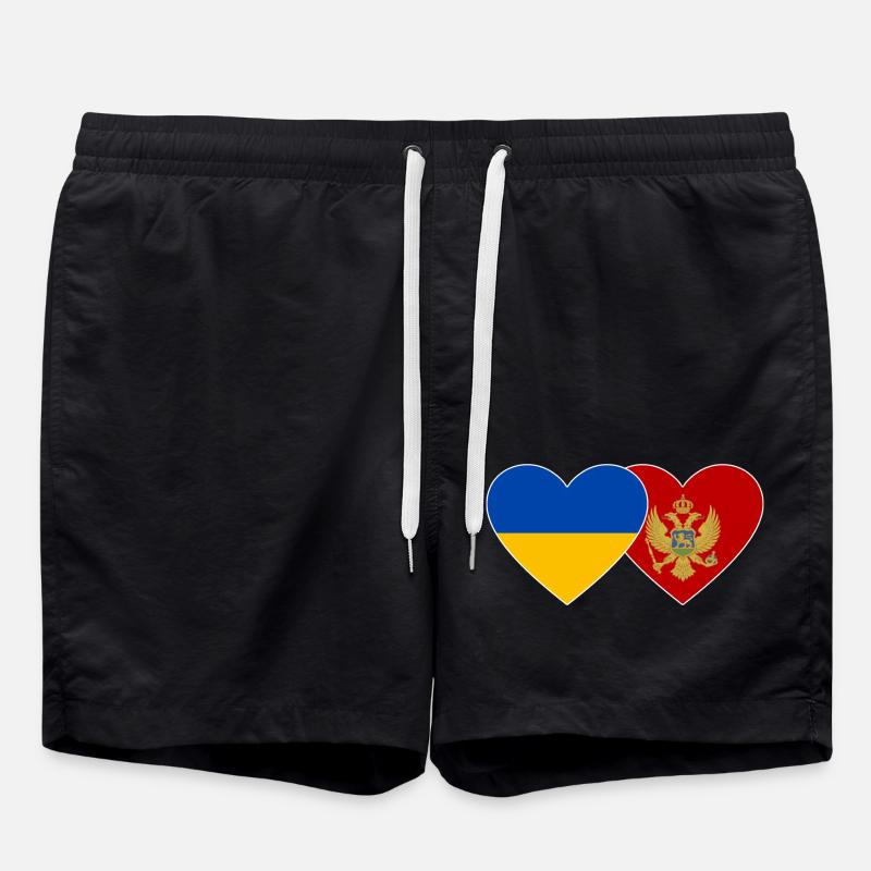 Ukraine Drapeau du Monténégro - Short de bain - noir