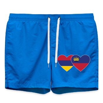 Drapeau de l’Arménie Liechtenstein Coeur - Short de bain - cobalt blue - Devant