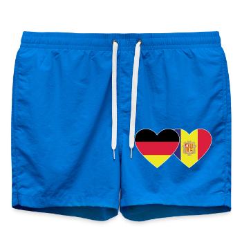 Allemagne Andorre Flag Heart - Short de bain - cobalt blue - Devant