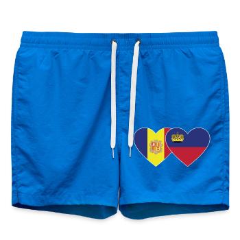 Andorre Liechtenstein Drapeau Cœur - Short de bain - cobalt blue - Devant