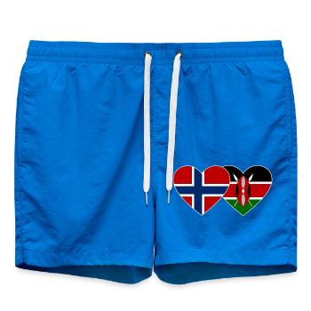 Norvège Kenya Flag Heart - Short de bain - cobalt blue - Devant