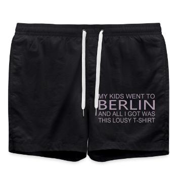 Mes enfants étaient à Berlin et tout ce que j’ai - Short de bain - noir - Devant - AI Model Male 185 light (185cm)