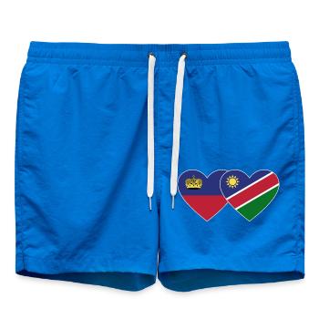 Liechtenstein Namibie Drapeau Coeur - Short de bain - cobalt blue - Devant