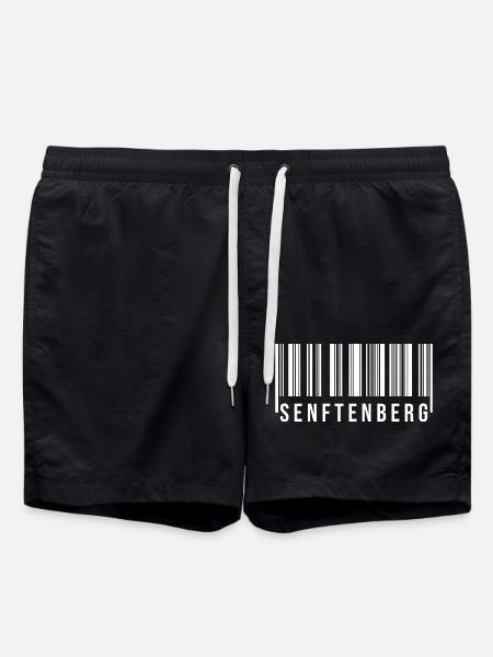 Senftenberg Strichcode - Badeshorts - Schwarz
