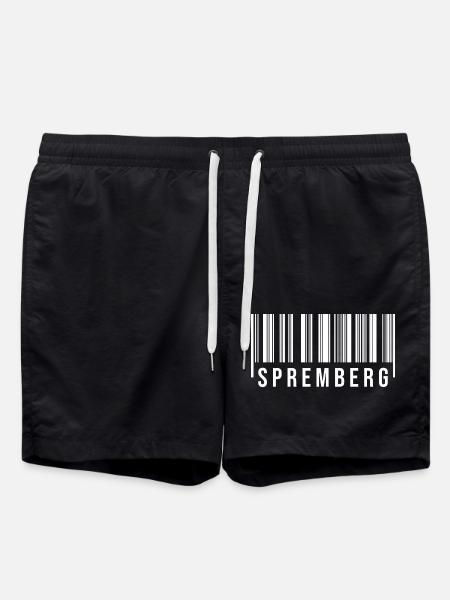 Spremberg Strichcode1 - Badeshorts - Schwarz