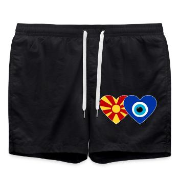 Macédoine Nazar Pearl Flag - Short de bain - noir - Devant - AI Model Male 185 light (185cm)