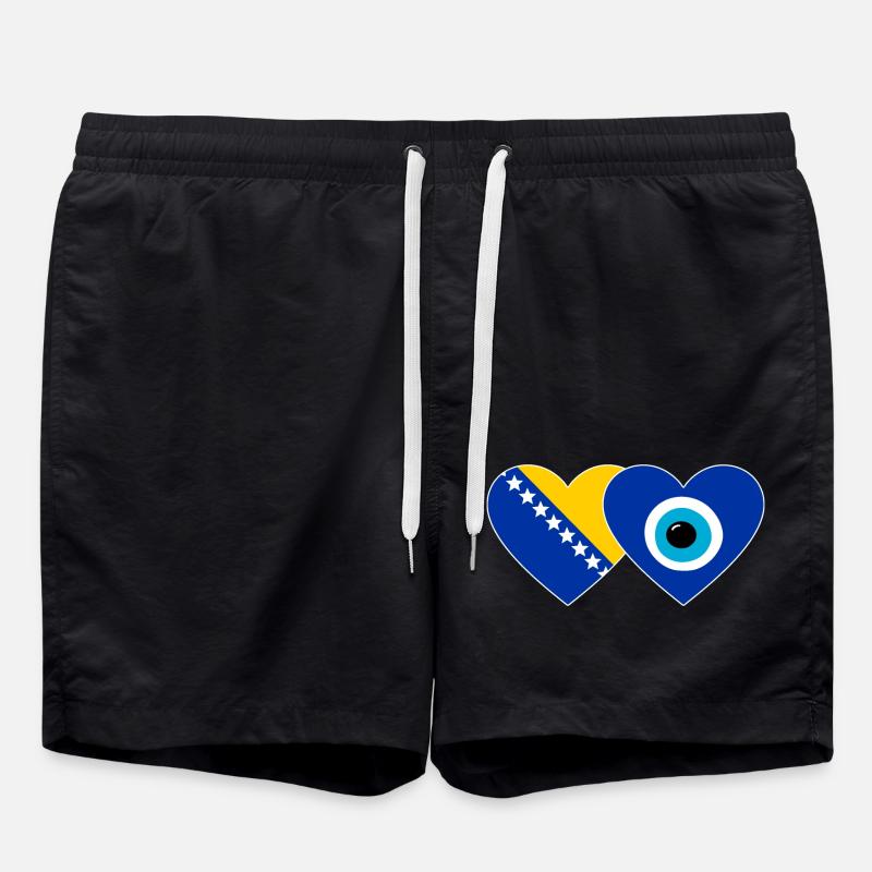Drapeau de Bosnie Nazarpearl - Short de bain - noir