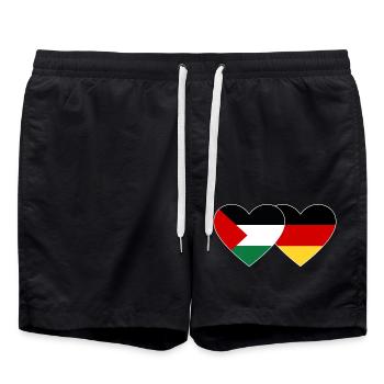 Drapeau de la Palestine Allemagne - Short de bain - noir - Devant - AI Model Male 185 light (185cm)
