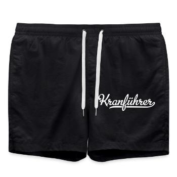 Kranführer - Badeshorts - Schwarz - Vorne - AI Model Male 185 light (185cm)