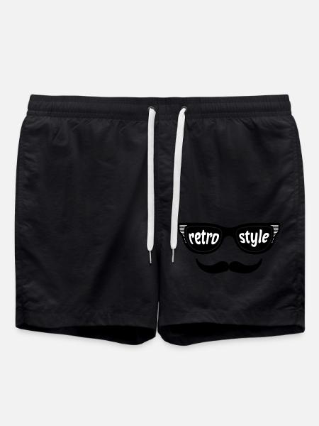 Retro Style - Badeshorts - Schwarz