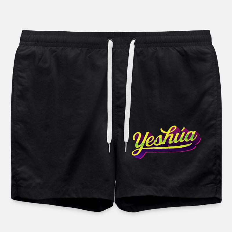 Yeshúa - Style de lettrage urbain - Short de bain - noir